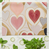 ラブハート キッチンタオル (折り畳み)