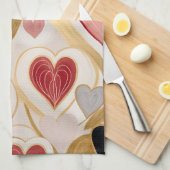 ラブハート キッチンタオル (四つ折り)