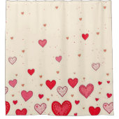 ラブハート – シャワーカーテン (正面)
