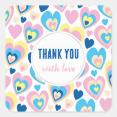 ラブハート。 スクエアシール (正面)