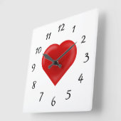 ラブハート スクエア壁時計 (傾斜)