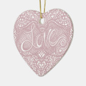 ラブハート セラミックオーナメント (左)