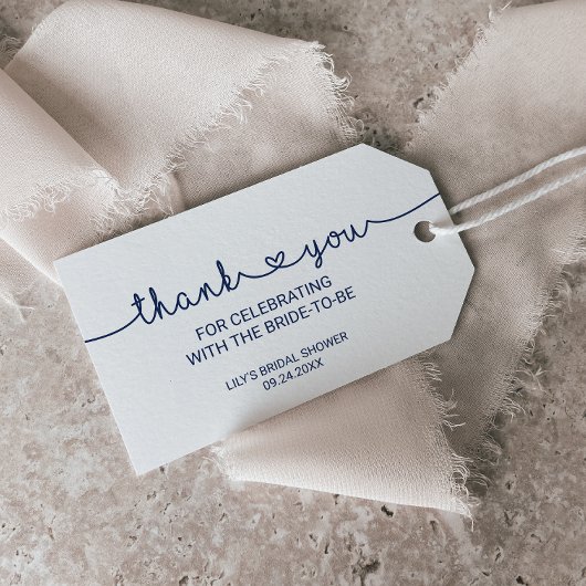 ラブハート |ネイビーブルーお願い ギフトタグ