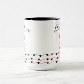 ラブハート | パーソナライズされた親愛母 マグカップ (中央)