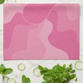ラブハート – ピンク キッチンタオル (折り畳み)