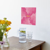 ラブハート – ピンク 箔ポスター (レイダウン (キッチン))