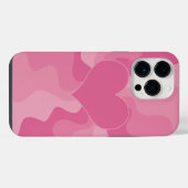 ラブハート - ピンク iPhoneケース (裏面横)