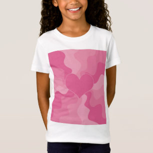 ラブハート – ピンク Tシャツ