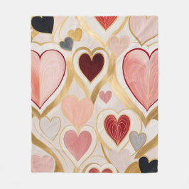 ラブハート フリースブランケット