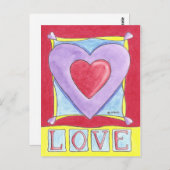 ラブハート ポストカード (正面/裏面)