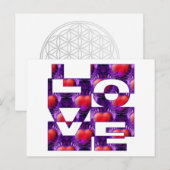 ラブハート ポストカード (正面/裏面)