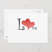 ラブハート ポストカード (正面/裏面)