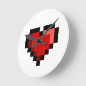 ラブハート ラウンド壁時計 (傾斜)