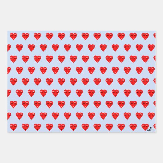 ラブハート ラッピングペーパーシート (正面)