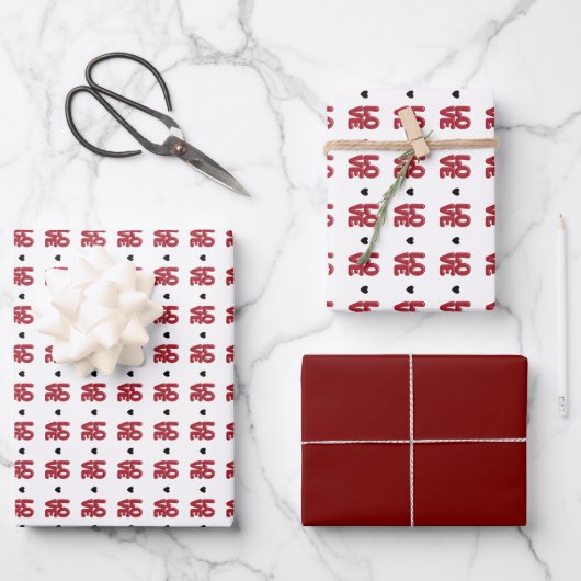 ラブハート ラッピングペーパーシート (正面)