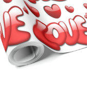 ラブハート ラッピングペーパー (ロールコーナー)