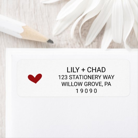 ラブハート |赤結婚のラベル ラベル (インサイチュ)