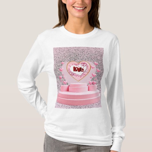 ラブハート Tシャツ (正面)
