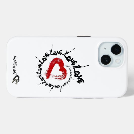 ラブハートiPhone 15ケース Case-Mate iPhoneケース (裏面 (横))