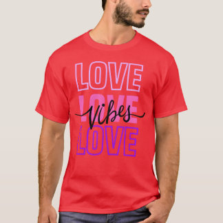 ラブバイブスローブルーピンク Tシャツ