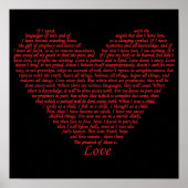 ラブバイブル引用文タイポグラフィアート ポスター (正面)