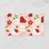 ラブバグかわいいラディバグ赤ちゃんシャワーブックリクエスト エンクロージャーカード (裏面)