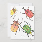 ラブバグとキッス 水彩 ヴァレンタインデー シーズンカード (裏面)