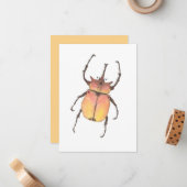 ラブバグエレファントアブラ水色バレンタイン ノートカード (正面/裏面インサイチュ)