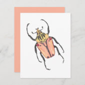 ラブバグゴリアスビートルValentine ノートカード (正面/裏面)