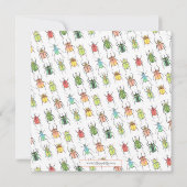 ラブバグサークルウォーターカラーカブトムシ誕生日 招待状 (裏面)