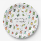 ラブバグズカブトムス子供の誕生日 ペーパープレート (正面)