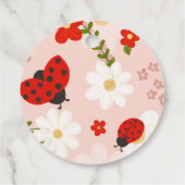 ラブバグデイジーかわいいラディバグ赤ちゃんシャワーの好意 フェイバータグ (裏面)