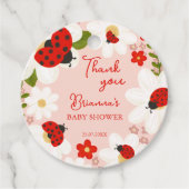 ラブバグデイジーかわいいラディバグ赤ちゃんシャワーの好意 フェイバータグ (正面)