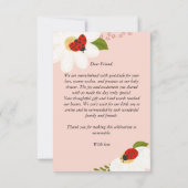 ラブバグデイジーかわいいラディバグ赤ちゃんシャワー サンキューカード (裏面)