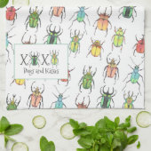 ラブバグバレンタインデー キッチンタオル (折り畳み)