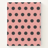 ラブバグピンクレディバグベビーシャワーゲストブック ノートブック (裏面)