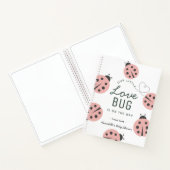 ラブバグピンクレディバグベビーシャワーゲストブック ノートブック (内部)