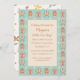 ラブバグベビーシャワー招待状 招待状