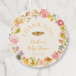 ラブバグヴィンテージワイルドフラワーベビーシャワー フェイバータグ