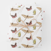 ラブバグヴィンテージ昆虫名前をカスタムする誕生日 ラッピングペーパーシート (インサイチュ)