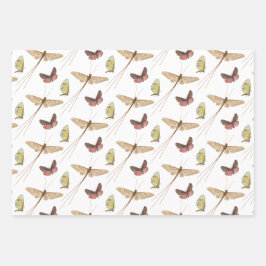 ラブバグヴィンテージ昆虫名前をカスタムする誕生日 ラッピングペーパーシート