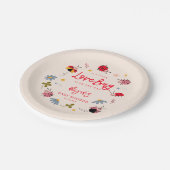 ラブバグ夏の赤ちゃんシャワー ペーパープレート (アングル)