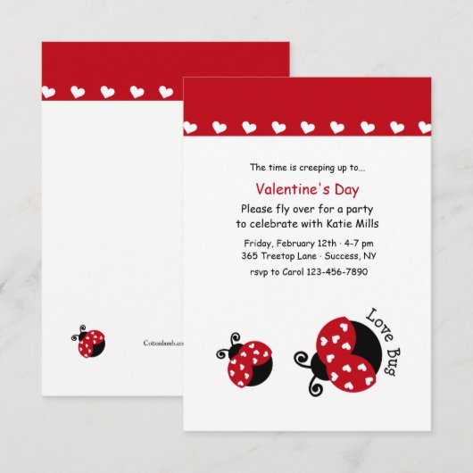 ラブバグ招待状 招待状 (正面/裏面)