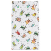 ラブバグ水色カブトムシとハート中Gi スモールペーパーバッグ (裏面)