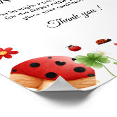 ラブバグ虫おむつラッフルベビーシャワーサイン ポスター (角)