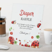 ラブバグ虫おむつラッフルベビーシャワーサイン 台座サイン (インサイチュ)