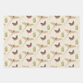 ラブバグ虫名前をカスタムする1st誕生日ラッピング ラッピングペーパーシート (正面)