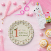 ラブバグ虫名前をカスタムする1st誕生日 ペーパープレート (パーティー)