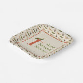 ラブバグ虫名前をカスタムする1st誕生日 ペーパープレート (傾斜あり)