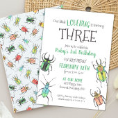 ラブバグ誕生日キッズ招待状 招待状